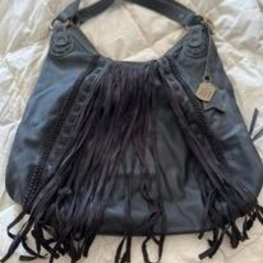 Black fringe purse